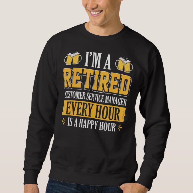 Sudadera Soy un gerente de servicio al cliente retirado cad (Anverso)