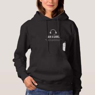 Sudadera Soy un gráfico de gamer Black & White para jugador