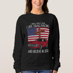 Sudadera Soy un hombre simple Me gusta las carreras de resi
