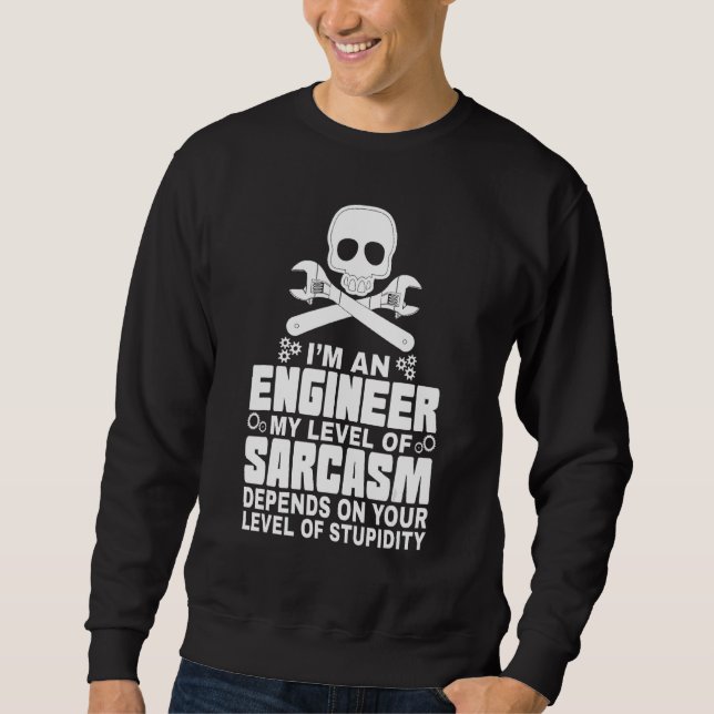 Sudadera Soy Un Ingeniero Ingeniero Ingeniero De Género Bue (Anverso)