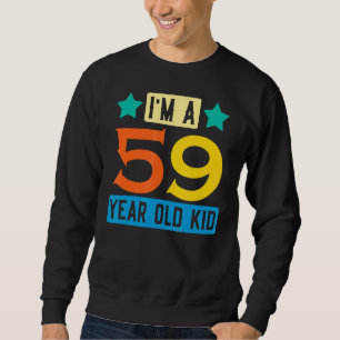 Sudadera Soy un niño de 59 años. Celebración de cumpleaños