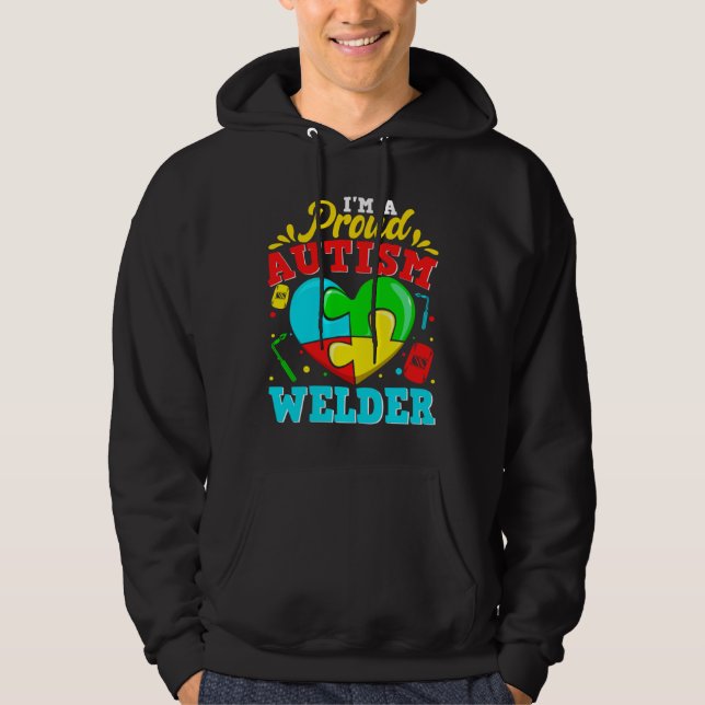 Sudadera Soy Un Orgulloso Autismo Solar Rompecabezas Corazó (Anverso)