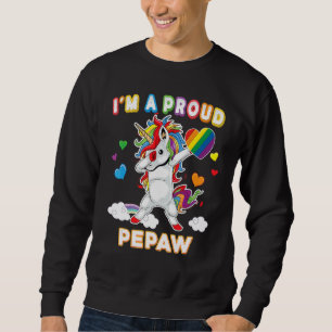 Sudadera Soy un orgulloso Lgbt Gay Pepaw Orgullo Dabbing Un