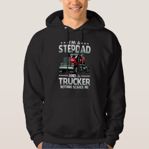 Sudadera Soy un padrastro y camionero nada me asusta padre