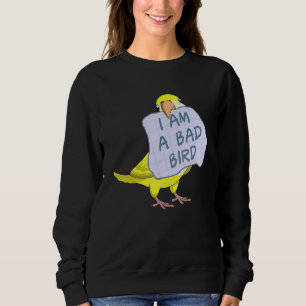Sudadera Soy un pájaro malo, soy un monje parakeet amarillo