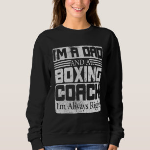 Sudadera Soy un papá y un entrenador de boxeo papi Coache