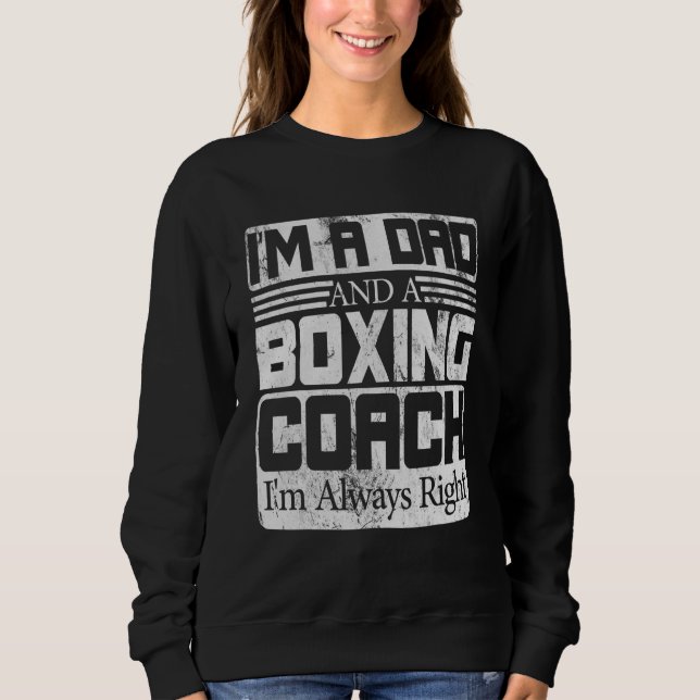 Sudadera Soy un papá y un entrenador de boxeo papi Coache (Anverso)