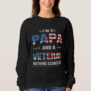 Sudadera Soy un papá y un veterano soldado de la bandera de