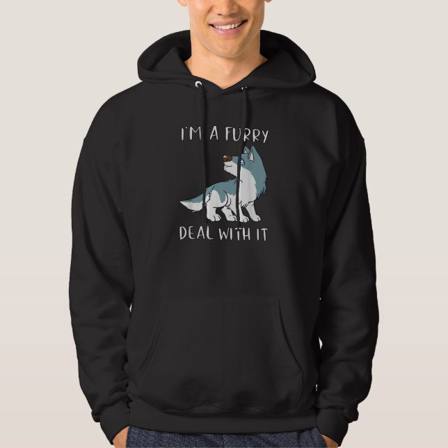 Sudadera Soy un peludo trato con eso simpático peludo fando (Anverso)