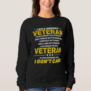 Sudadera Soy un pesado y veterano soldado patriótico sarcas