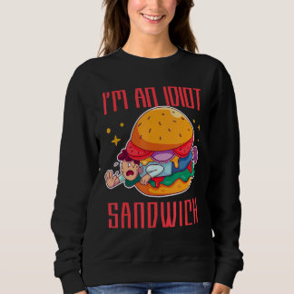 Sudadera Soy un sandwich mixto de comida idiota