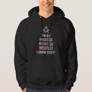 Sudadera Soy un trabajo de construcción dibujo cosas Arquit