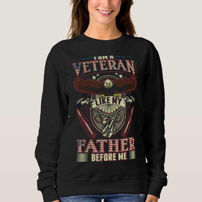 Sudadera Soy un veterano como mi padre antes que yo (Anverso)
