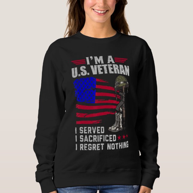 Sudadera Soy Un Veterano Estadounidense (Anverso)