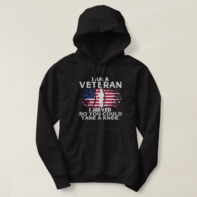 Sudadera Soy Un Veterano Que He Servido Para Que Puedas Tom (Diseño del anverso)