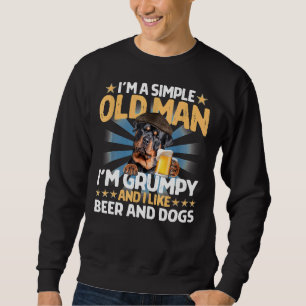 Sudadera Soy Un Viejo Simple, Soy Gruñón Y Me Gusta La Cerv