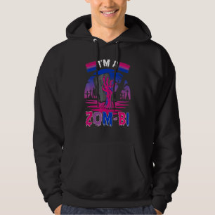 Sudadera Soy una bandera bisexual zombie Zom Bi Orgullo de