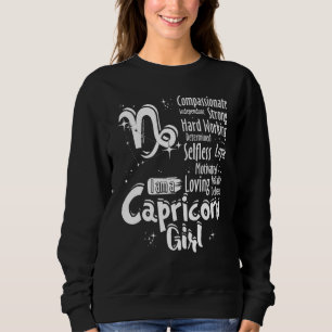 Sudadera Soy una Chica de Capricornio, mujeres de Rótulo Zo