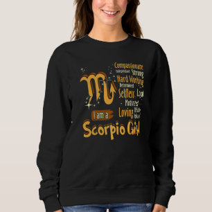 Sudadera Soy Una Chica Escorpia Mujeres De Rótulo Zodiaco