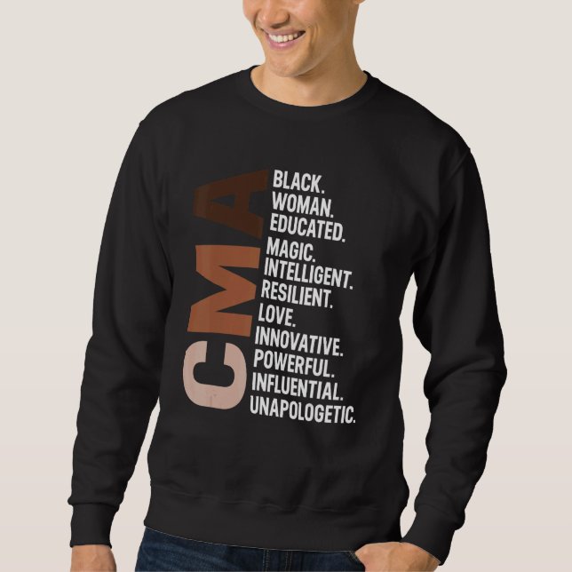 Sudadera Soy Una Enfermera De Cma Negra Rn Afromujer Histor (Anverso)
