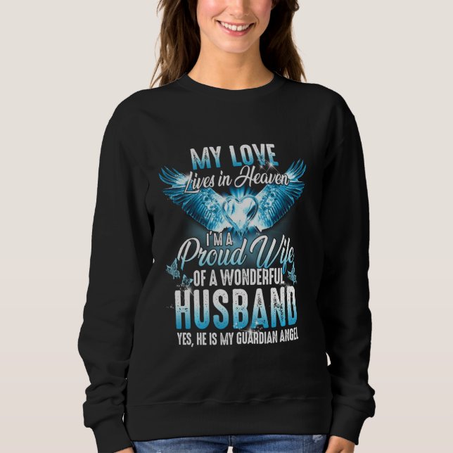 Sudadera Soy Una Esposa Orgullosa De Un Maravilloso Esposo  (Anverso)