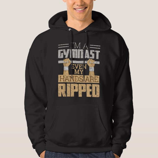 Sudadera Soy una gimnasta incluso mis manos están rotas div (Anverso)