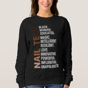 Sudadera Soy una mujer africana de Black Nail Tech Bhm Blac