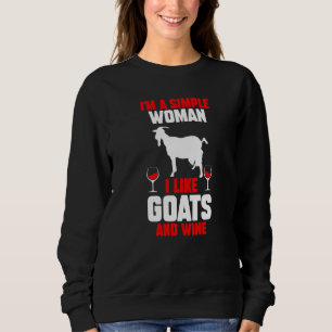 Sudadera Soy Una Mujer Simple A La Que Me Gustan Las Cabras