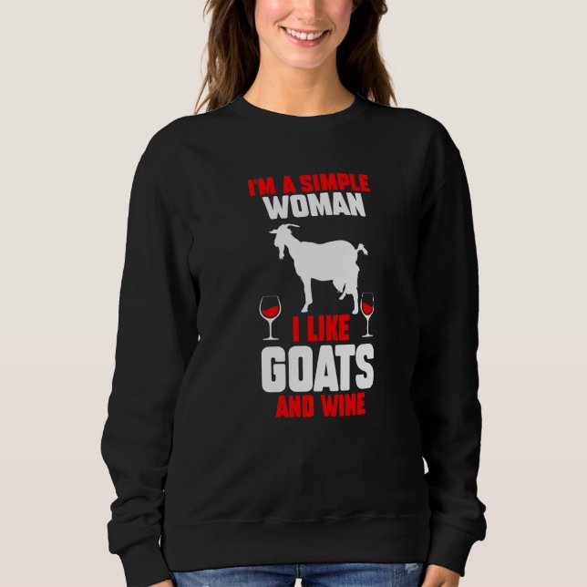 Sudadera Soy Una Mujer Simple A La Que Me Gustan Las Cabras (Anverso)