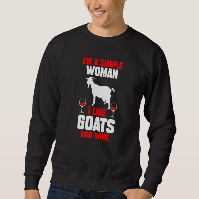 Sudadera Soy Una Mujer Simple A La Que Me Gustan Las Cabras (Anverso)