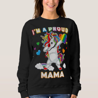 Sudadera Soy una orgullosa Lgbt Gay Mama Pride Dabbing Unic