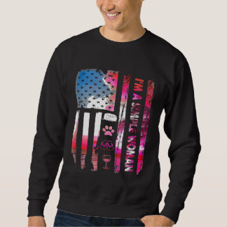 Sudadera Soy Una Simple Mujer Caminando Campamento De Perro