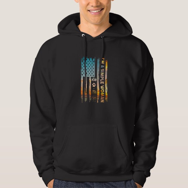 Sudadera Soy Una Simple Mujer Caminando Un Gato De Perro De (Anverso)