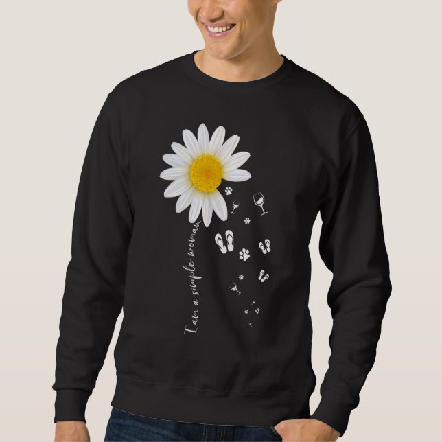 Sudadera Soy Una Simple Mujer Perro Paw Flip Flop Wine Para (Anverso)