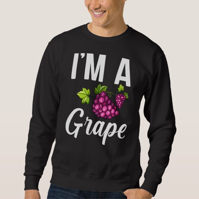 Sudadera Soy una uva para ensalada de frutas de frutas (Anverso)