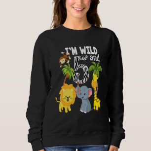 Sudadera Soy Wild Y 5 Zoo Theme Bday Safari Jungle Animal