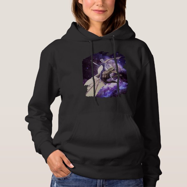 Sudadera Space Alien Riding Dragon (Anverso)