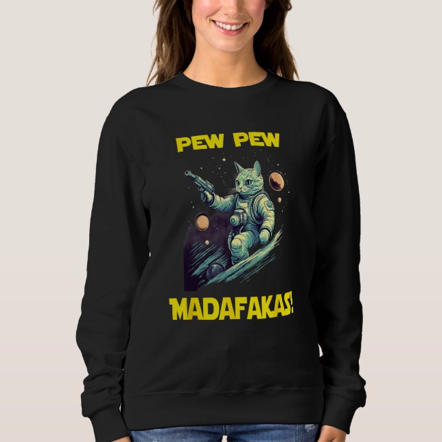 Sudadera Space Astronaut Pew Madafakas Nebelung Cat 1 (Anverso)