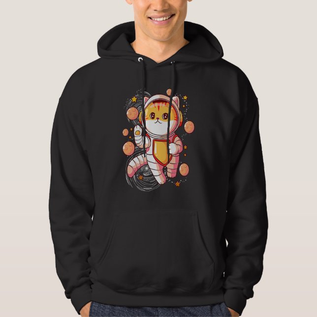 Sudadera Space Cat Cosmic  Cute Cat in Space Aesthetic Cat (Anverso)