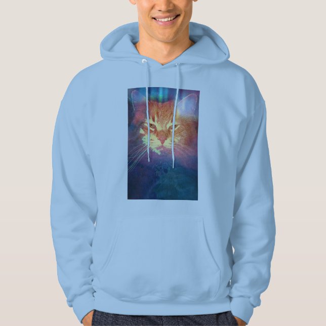 Sudadera Space Kitty Dice Leer Mis Ojos Hoodie Sweatshirt (Anverso)