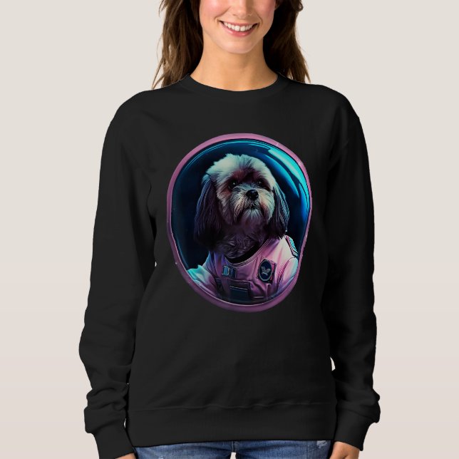 Sudadera Space Lhasa Apso Dog Mom Dad Lhasa Apso (Anverso)