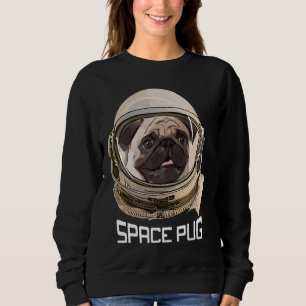 Sudadera Space Pug, cara de pug, amantes del pug,astronauta