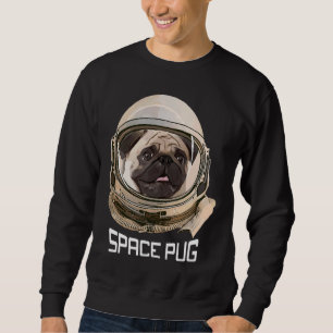 Sudadera Space Pug, cara de pug, amantes del pug,astronauta