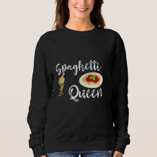 Sudadera Spaghetti Queen Italiana Pasta Carbonara Boloñesa