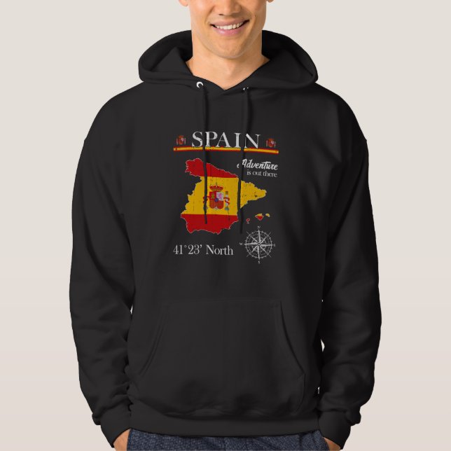 Sudadera Spain  Adventure Is Out There  España Spanish Flag (Anverso)