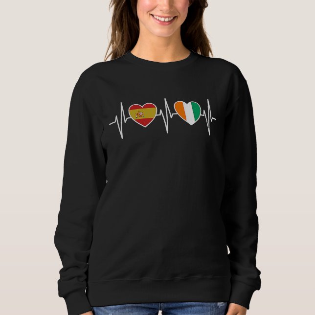 Sudadera Spain And Ivory Coast Ivorian Flag Flags (Anverso)