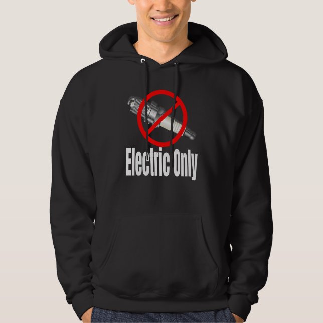 Sudadera Spark Plug Crossed Out Electric Vehicles (Anverso)