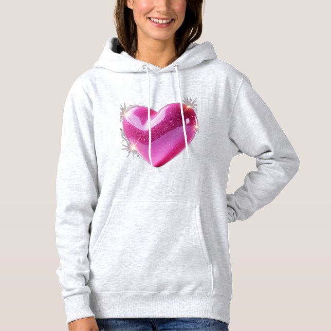 Sudadera Sparkling 3D Pink Heart - Un Símbolo (Anverso)