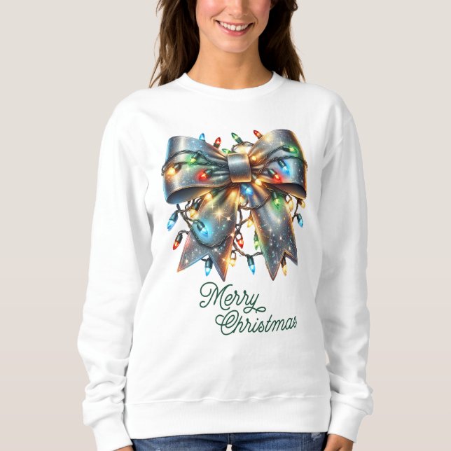 Sudadera Sparkling Bow con luces Navidades (Anverso)