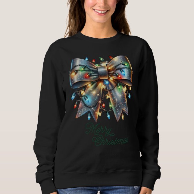 Sudadera Sparkling Bow con luces Navidades (Anverso)